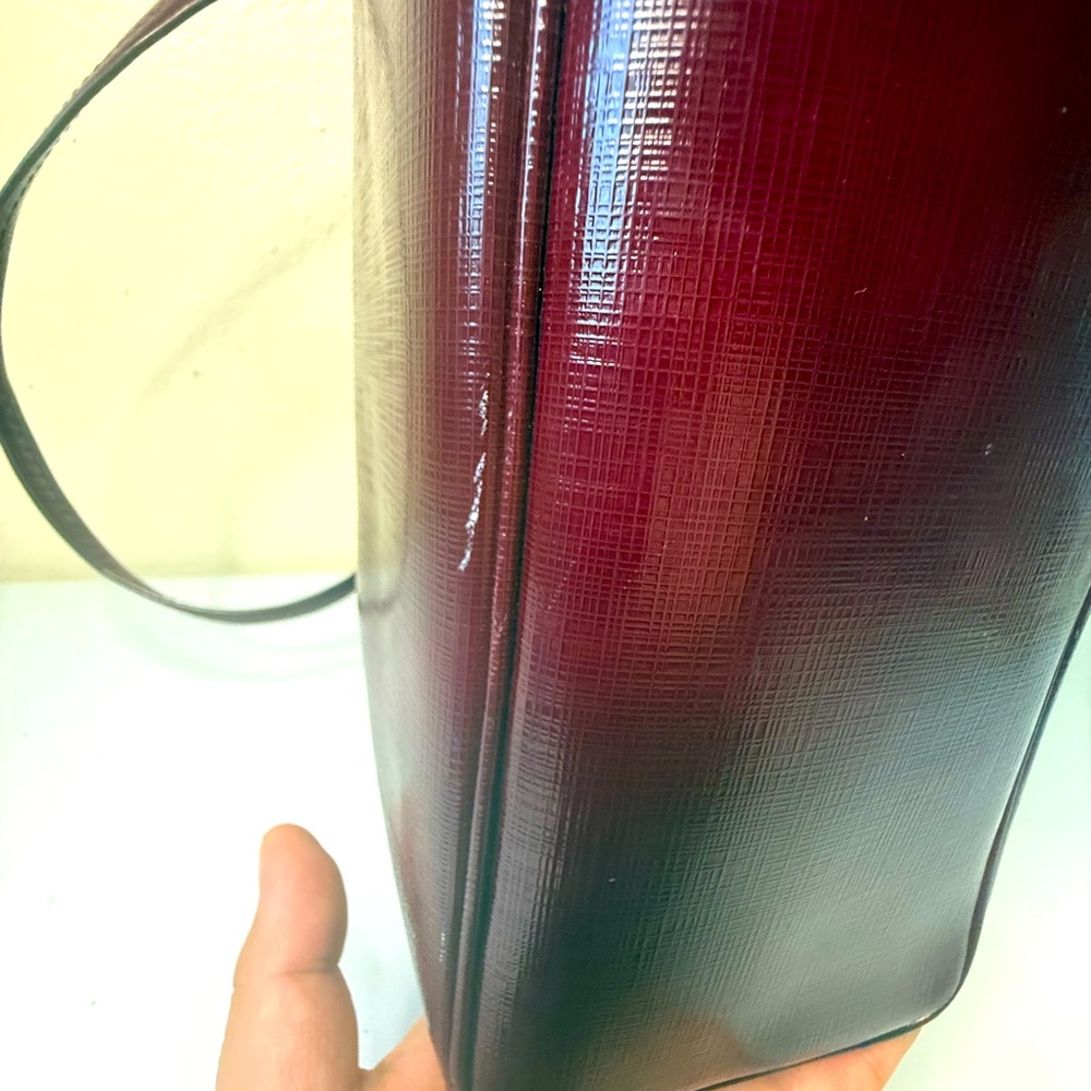 Coach Burgundy Leather Tote Bag - Picture 8 of 17